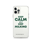 The Tractor Mugs Store Clear Case for iPhone® iPhone 12 Pro KEEP CALM and KEEP MILKING | Clear Case for iPhone® Quality Farmers Merch