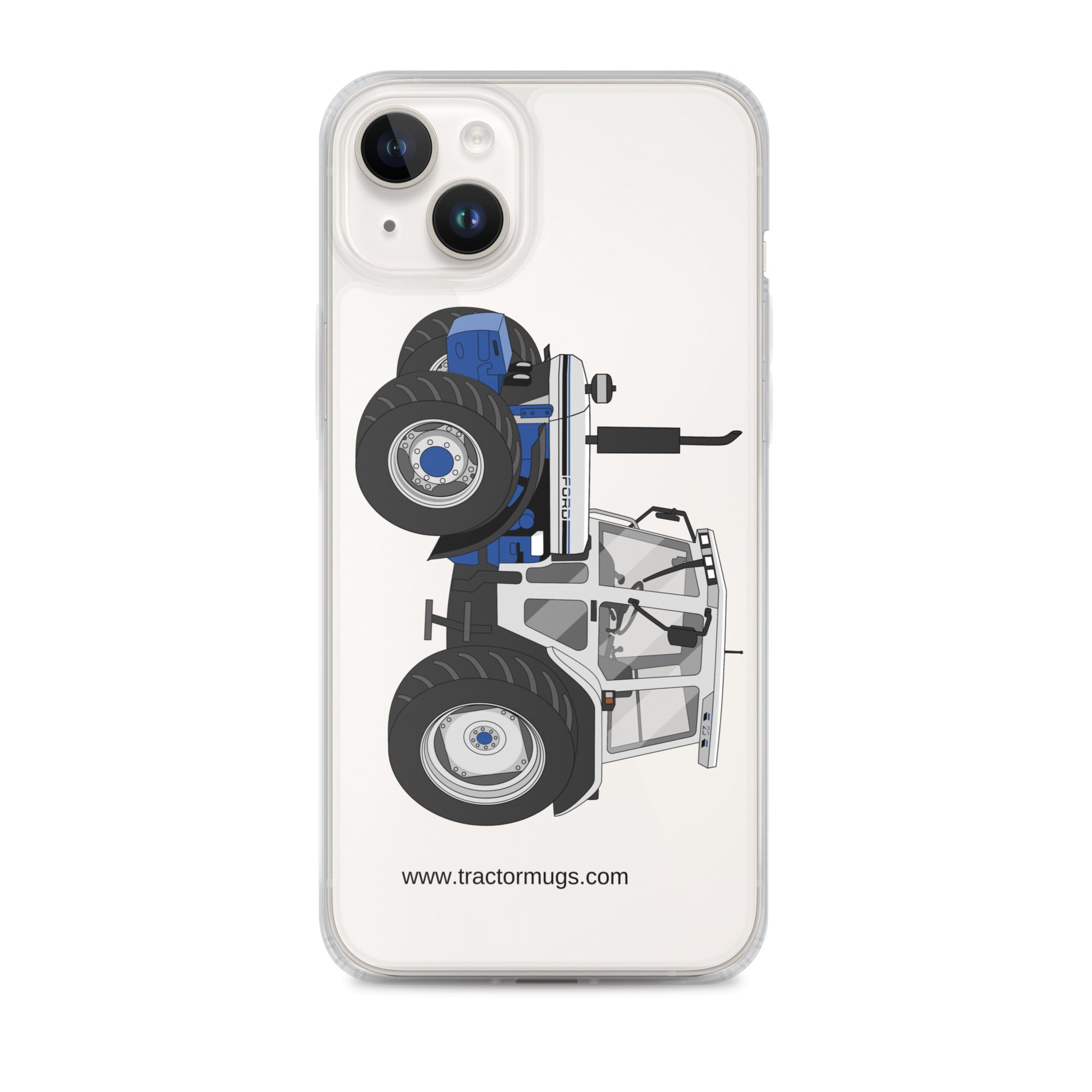 The Tractor Mugs Store Clear Case for iPhone® iPhone 14 Plus Jubilee Edition Silver Tractor | Clear Case for iPhone® Quality Farmers Merch