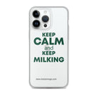 The Tractor Mugs Store Clear Case for iPhone® iPhone 14 Pro Max KEEP CALM and KEEP MILKING | Clear Case for iPhone® Quality Farmers Merch