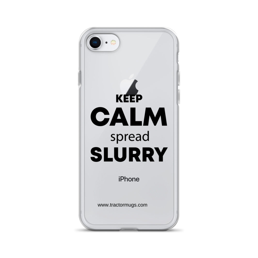 The Tractor Mugs Store Clear Case for iPhone® iPhone 7/8 KEEP CALM spread SLURRY | Clear Case for iPhone® Quality Farmers Merch