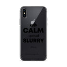 The Tractor Mugs Store Clear Case for iPhone® iPhone X/XS KEEP CALM spread SLURRY | Clear Case for iPhone® Quality Farmers Merch