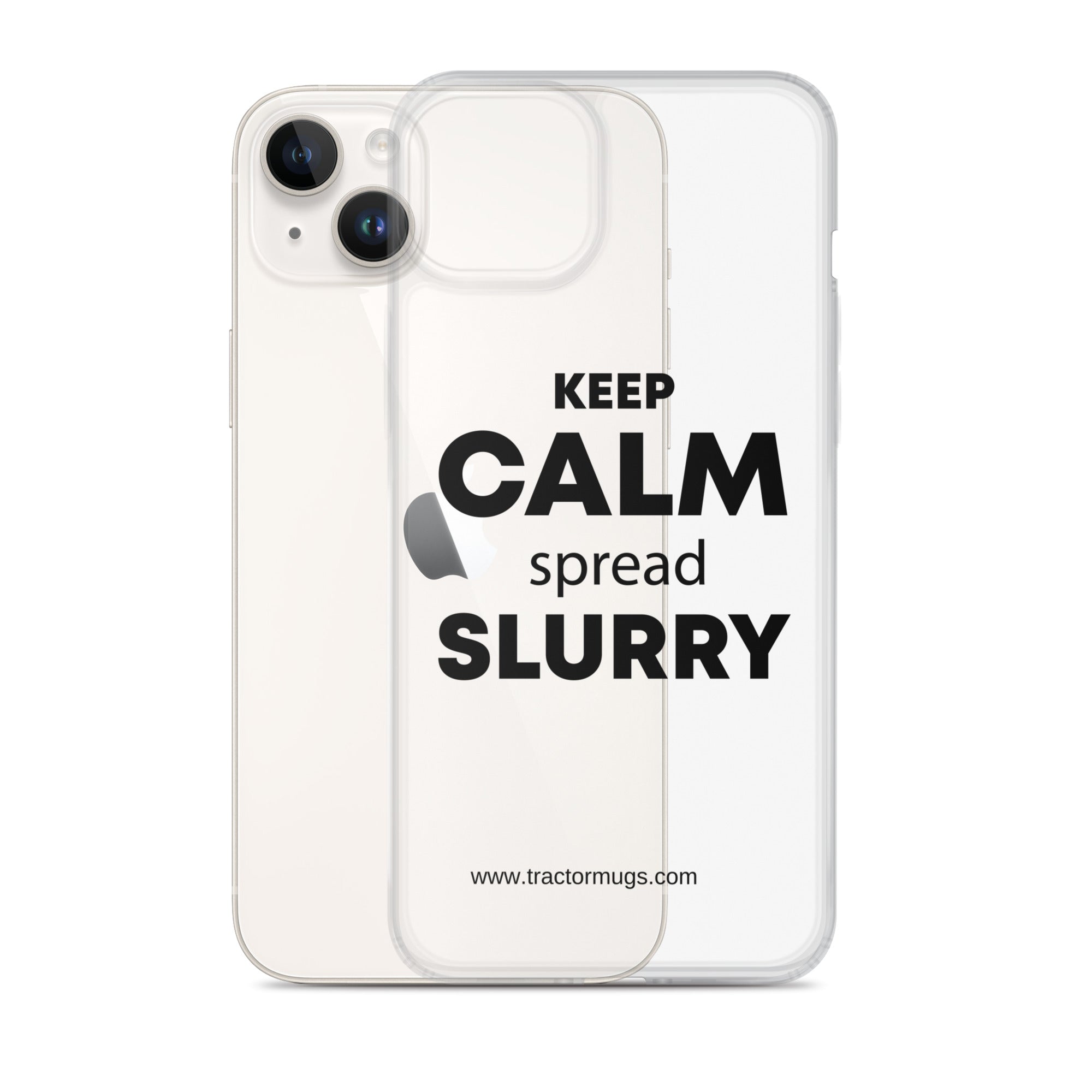 The Tractor Mugs Store Clear Case for iPhone® KEEP CALM spread SLURRY | Clear Case for iPhone® Quality Farmers Merch