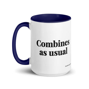 The Tractor Mugs Store Combines as Usual | 15 oz Mug with Color Inside Quality Farmers Merch