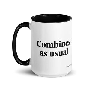 The Tractor Mugs Store Combines as Usual | 15 oz Mug with Color Inside Quality Farmers Merch