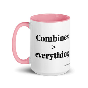The Tractor Mugs Store Combines > Everything | 15 oz Mug with Color Inside Quality Farmers Merch
