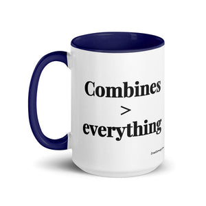 The Tractor Mugs Store Combines > Everything | 15 oz Mug with Color Inside Quality Farmers Merch