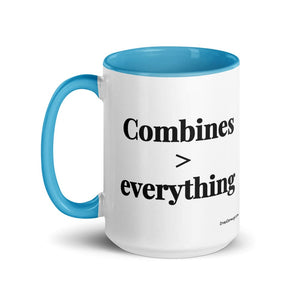 The Tractor Mugs Store Combines > Everything | 15 oz Mug with Color Inside Quality Farmers Merch