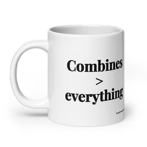 The Tractor Mugs Store Combines > Everything | White Glossy Mug Quality Farmers Merch