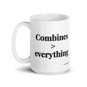The Tractor Mugs Store Combines > Everything | White Glossy Mug Quality Farmers Merch