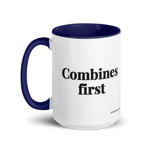 The Tractor Mugs Store Combines First | 15 oz Mug with Color Inside Quality Farmers Merch
