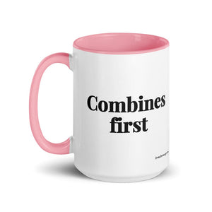 The Tractor Mugs Store Combines First | 15 oz Mug with Color Inside Quality Farmers Merch