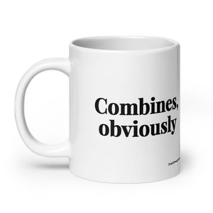 The Tractor Mugs Store Combines, Obviously | White Glossy Mug Quality Farmers Merch