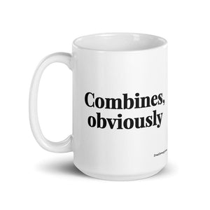 The Tractor Mugs Store Combines, Obviously | White Glossy Mug Quality Farmers Merch