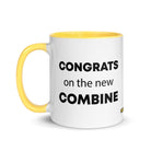 The Tractor Mugs Store Congrats On The New Combine | Mug with Color Inside Quality Farmers Merch