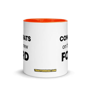 The Tractor Mugs Store Congrats On The New Ford | Mug with Color Inside Quality Farmers Merch