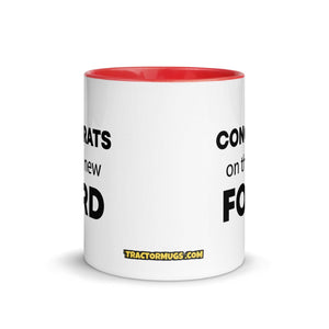 The Tractor Mugs Store Congrats On The New Ford | Mug with Color Inside Quality Farmers Merch