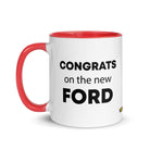 The Tractor Mugs Store Congrats On The New Ford | Mug with Color Inside Quality Farmers Merch