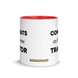 The Tractor Mugs Store Congrats On The New Tractor  | Mug with Color Inside Quality Farmers Merch