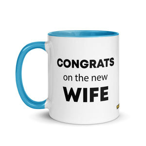 The Tractor Mugs Store Congrats On the New Wife  | Mug with Color Inside Quality Farmers Merch