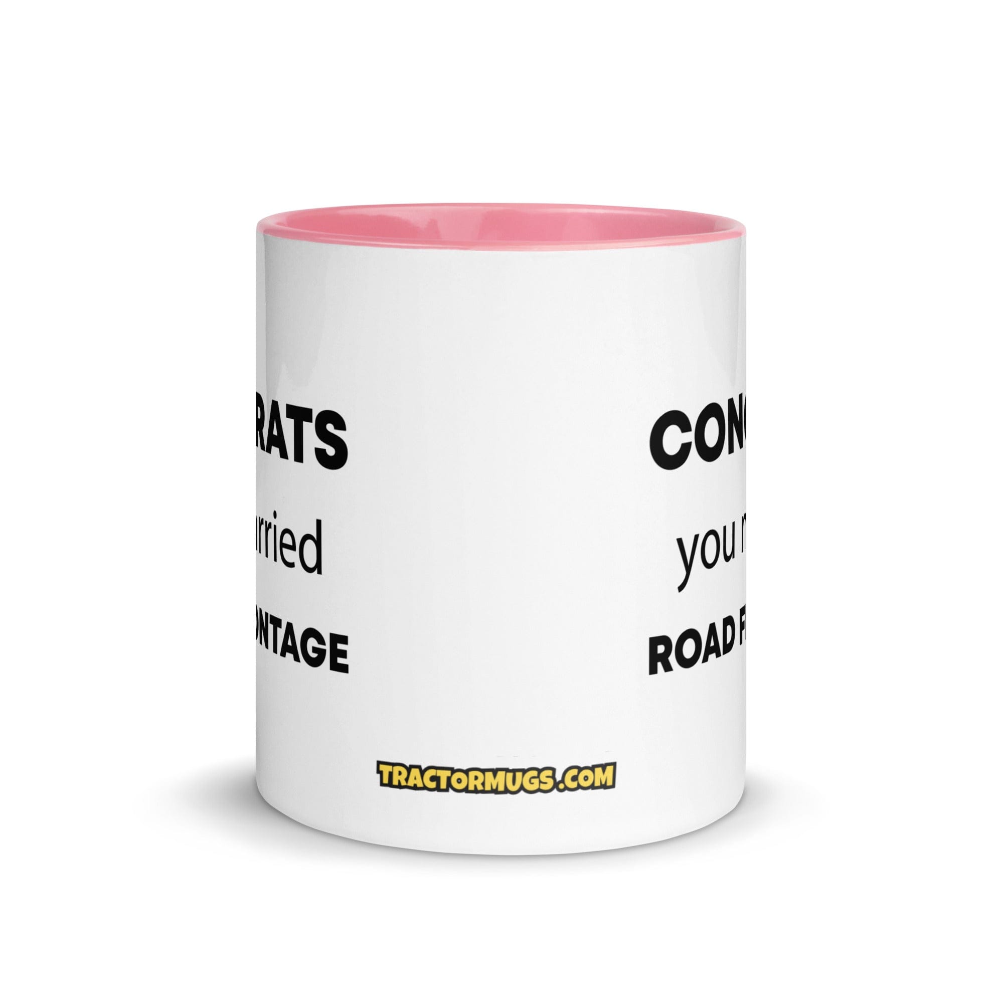 The Tractor Mugs Store Congrats You Married Road Frontage | Mug with Color Inside Quality Farmers Merch