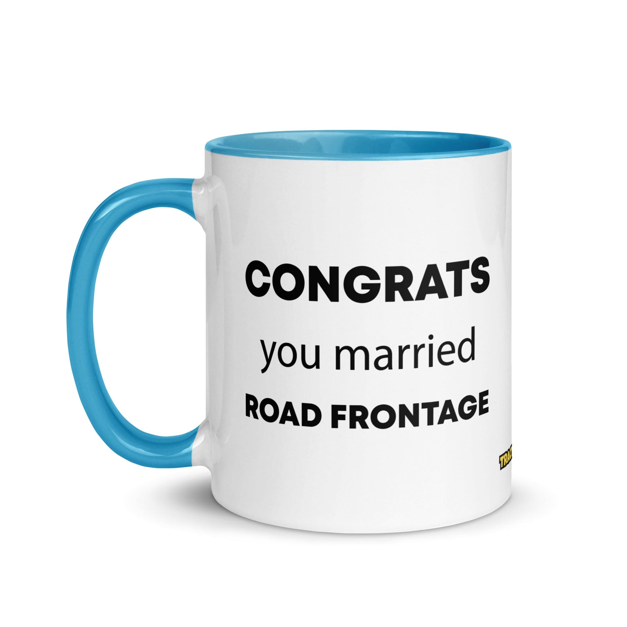 The Tractor Mugs Store Congrats You Married Road Frontage | Mug with Color Inside Quality Farmers Merch