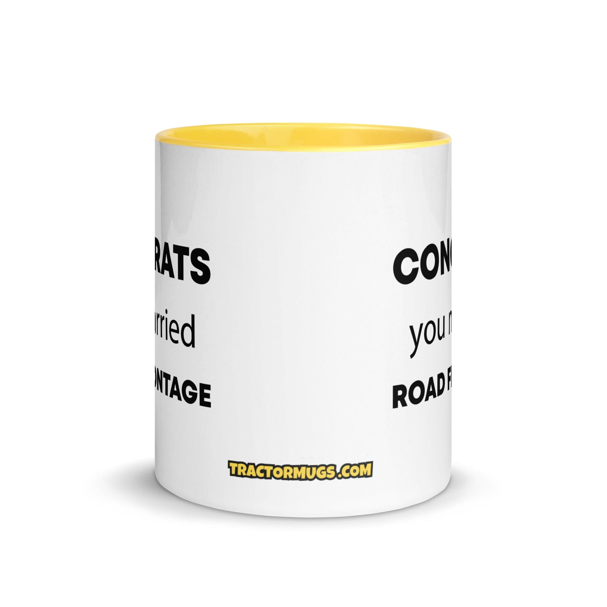 The Tractor Mugs Store Congrats You Married Road Frontage | Mug with Color Inside Quality Farmers Merch