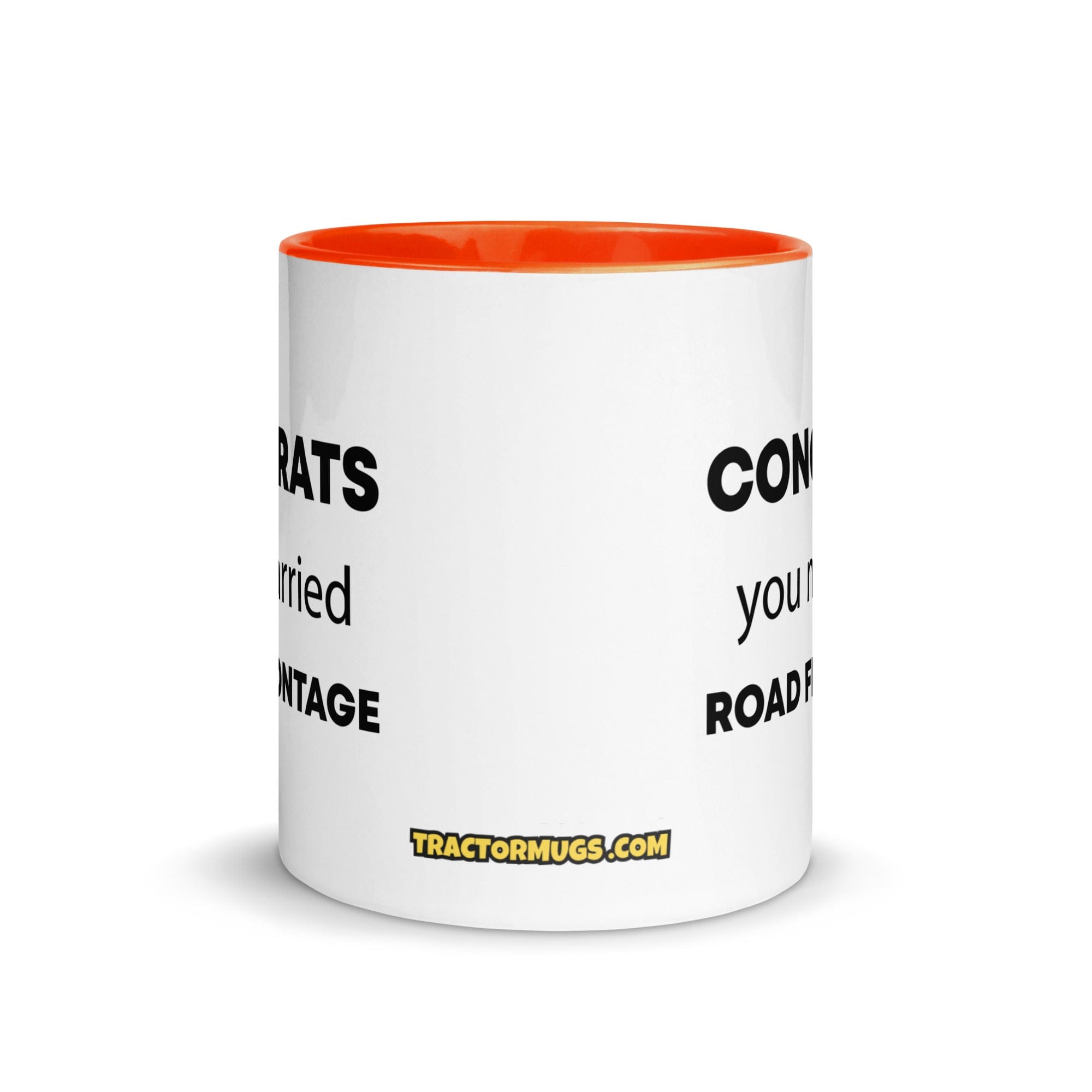 The Tractor Mugs Store Congrats You Married Road Frontage | Mug with Color Inside Quality Farmers Merch