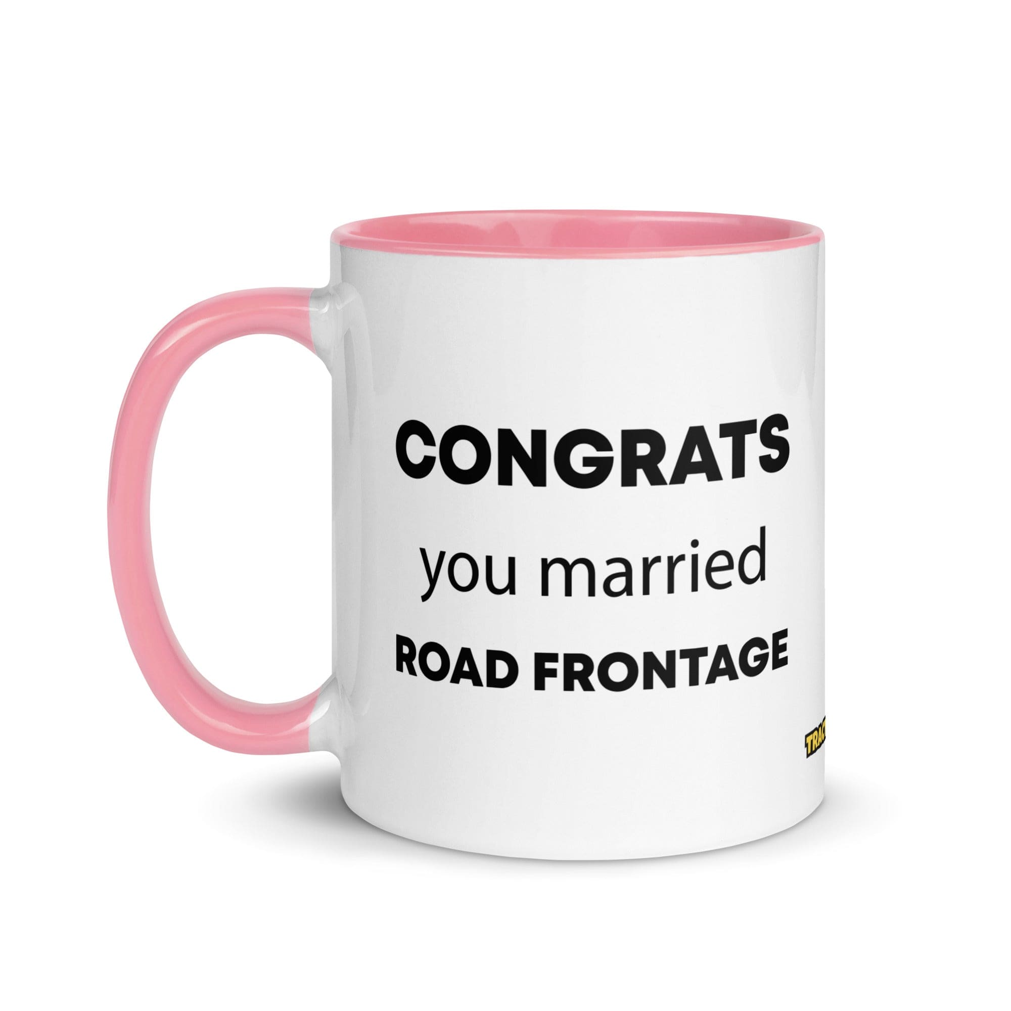 The Tractor Mugs Store Congrats You Married Road Frontage | Mug with Color Inside Quality Farmers Merch