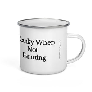 The Tractor Mugs Store CRANKY WHEN NOT FARMING | Enamel Mug Quality Farmers Merch
