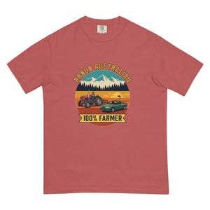 The Tractor Mugs Store Crimson Massey Ferguson 35X PROUD AUSTRALIAN 100% FARMER Outdoor | Unisex Premium T-shirt Quality Farmers Merch