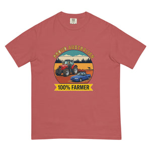 The Tractor Mugs Store Crimson Massey Ferguson 6480 PROUD AUSTRALIAN 100% FARMER Outdoor | Unisex Premium T-shirt Quality Farmers Merch
