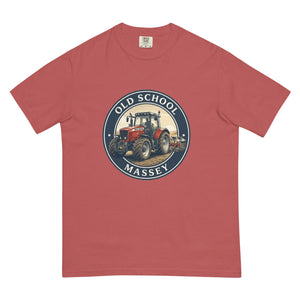The Tractor Mugs Store Crimson / S Massey Ferguson 6480 OLD SCHOOL MASSEY Engraving | Unisex Premium T-shirt Quality Farmers Merch