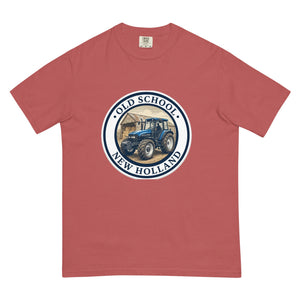 The Tractor Mugs Store Crimson / S New Holland TM 135 OLD SCHOOL NEW HOLLAND Engraving | Unisex Premium T-shirt Quality Farmers Merch