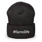 The Tractor Mugs Store Dark Grey #farmlife | Cuffed Beanie Quality Farmers Merch