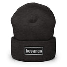 The Tractor Mugs Store Dark Grey OASIS Style 'Bossman' | Cuffed Beanie Quality Farmers Merch