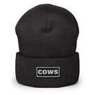 The Tractor Mugs Store Dark Grey OASIS Style 'Cows' | Cuffed Beanie Quality Farmers Merch