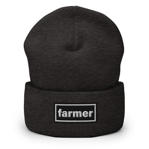 The Tractor Mugs Store Dark Grey OASIS Style 'Farmer' | Cuffed Beanie Quality Farmers Merch