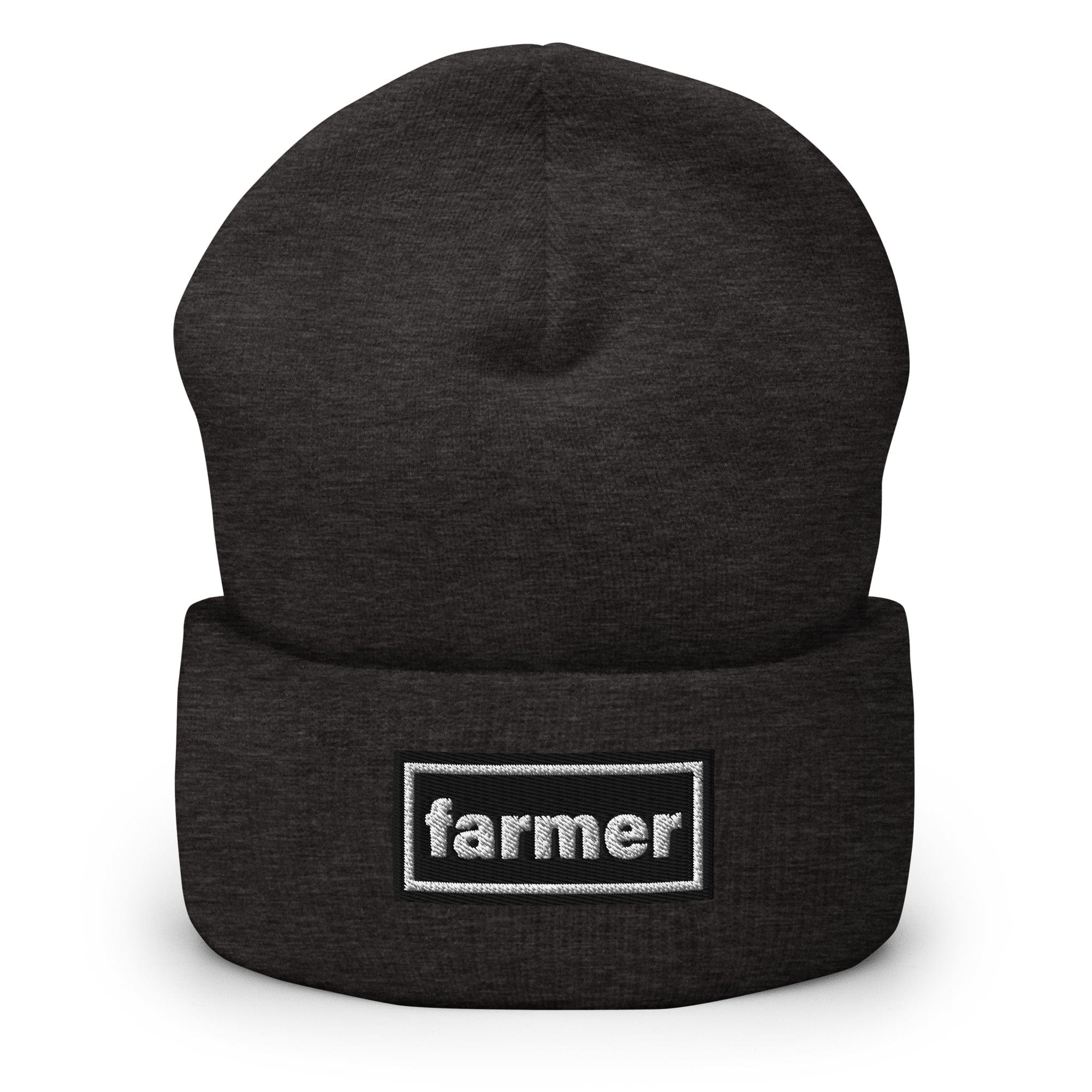 The Tractor Mugs Store Dark Grey OASIS Style 'Farmer' | Cuffed Beanie Quality Farmers Merch