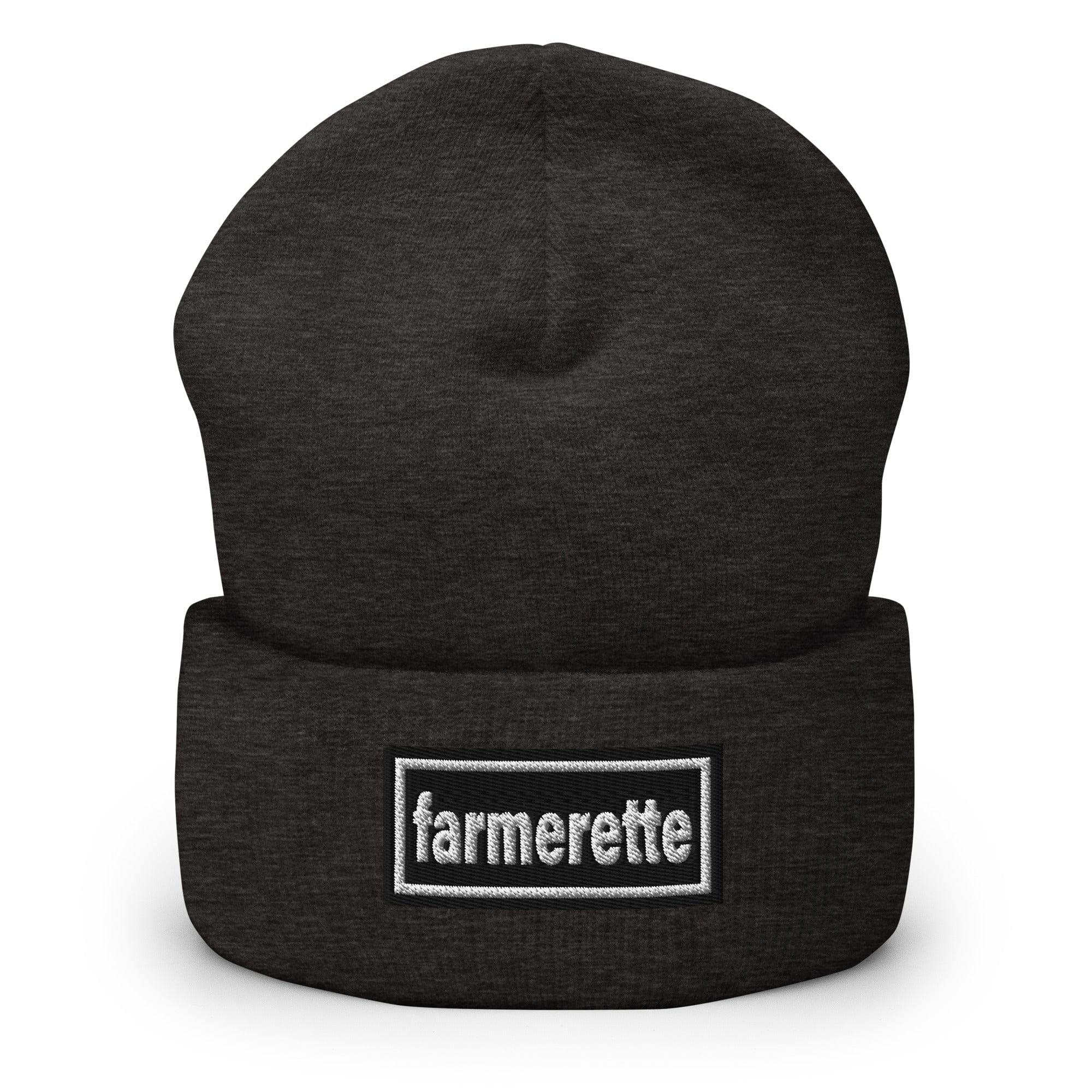 The Tractor Mugs Store Dark Grey OASIS Style 'Farmerette' | Cuffed Beanie Quality Farmers Merch
