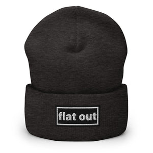 The Tractor Mugs Store Dark Grey OASIS Style 'Flat Out' | Cuffed Beanie Quality Farmers Merch