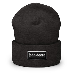 The Tractor Mugs Store Dark Grey OASIS Style 'John Deere' | Cuffed Beanie Quality Farmers Merch