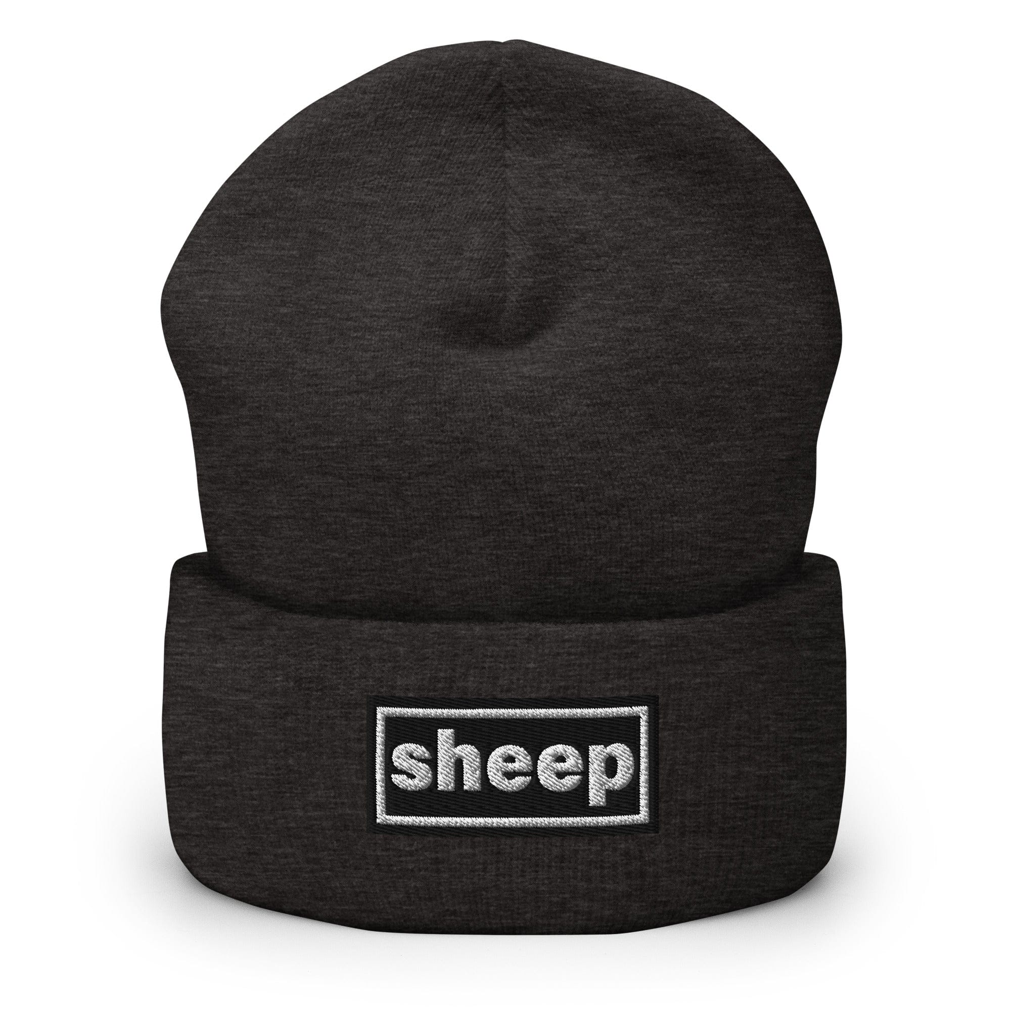 The Tractor Mugs Store Dark Grey OASIS Style 'Sheep' | Cuffed Beanie Quality Farmers Merch