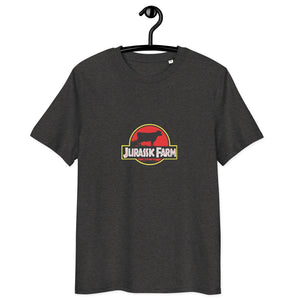 The Tractor Mugs Store Dark Heather Grey / S Jurassic Farm | Unisex Organic Cotton Tee Quality Farmers Merch