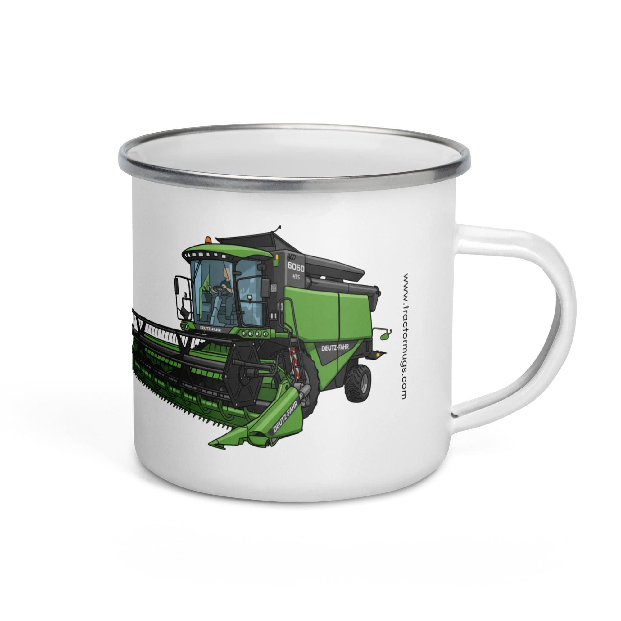 The Tractor Mugs Store Deutz-Fahr 6060 HTS Combine | Enamel Mug Quality Farmers Merch