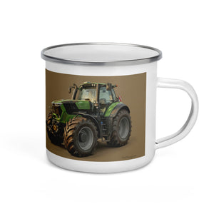 The Tractor Mugs Store Deutz-Fahr 9340 Oil Painting | Enamel Mug Quality Farmers Merch