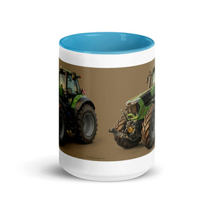The Tractor Mugs Store Deutz-Fahr 9340 Oil Painting | Mug with Color Inside Quality Farmers Merch