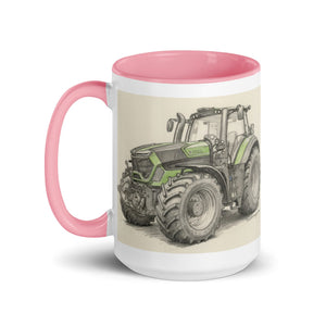 The Tractor Mugs Store Deutz-Fahr 9340 Pencil Sketch | Mug with Color Inside Quality Farmers Merch