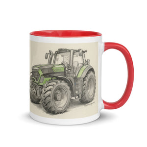 The Tractor Mugs Store Deutz-Fahr 9340 Pencil Sketch | Mug with Color Inside Quality Farmers Merch