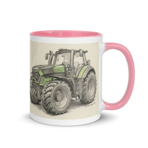 The Tractor Mugs Store Deutz-Fahr 9340 Pencil Sketch | Mug with Color Inside Quality Farmers Merch