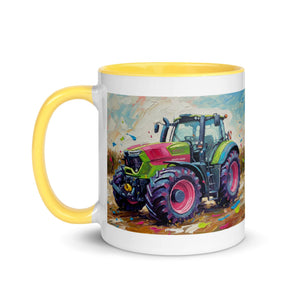 The Tractor Mugs Store Deutz-Fahr 9340 Splash Art | Mug with Color Inside Quality Farmers Merch